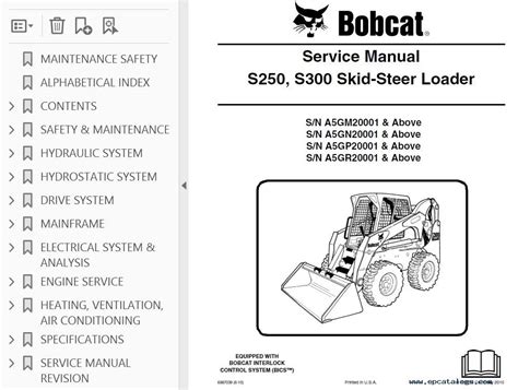 bobcat s250 skid steer loader service manual|bobcat s250 manual pdf.